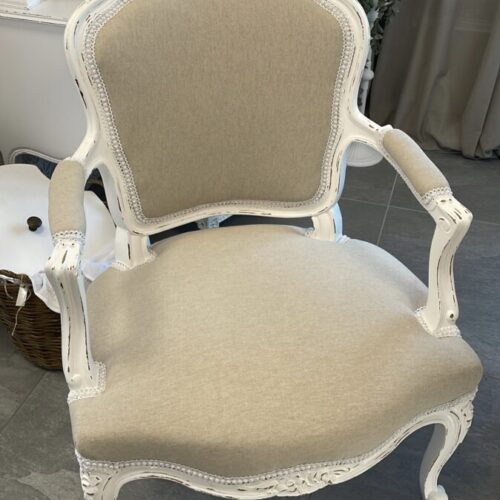 Shabby Chic Sessel, beige
