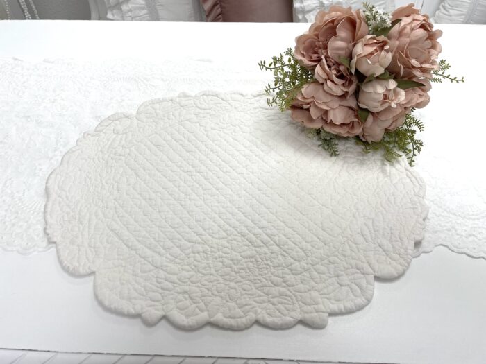 Tischset Oval 35x50cm, weiss