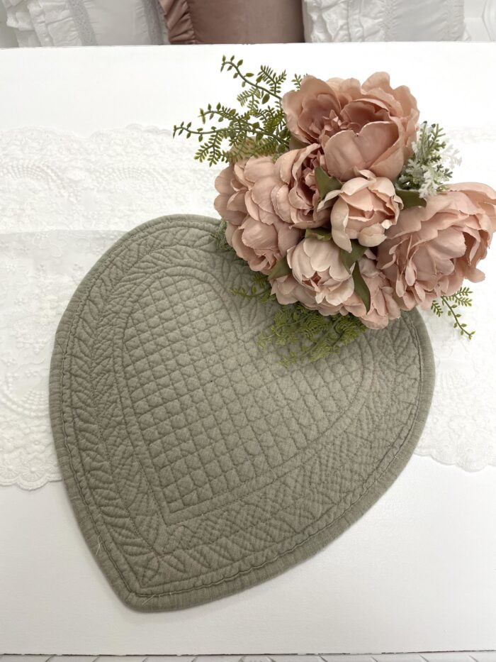 Tischset Herz 30x32cm, braun