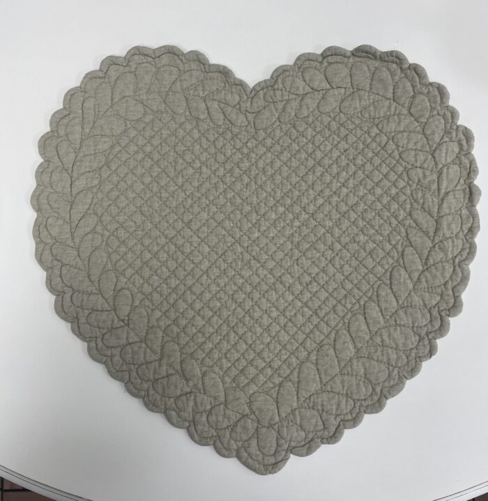 Tischset Herz 42x42cm , beige – Bild 2